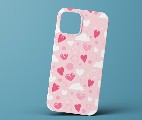 Pink heart phonecase