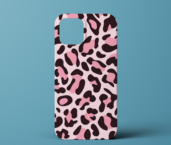 Pink leopard print phone case