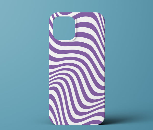 Purple and white phone case