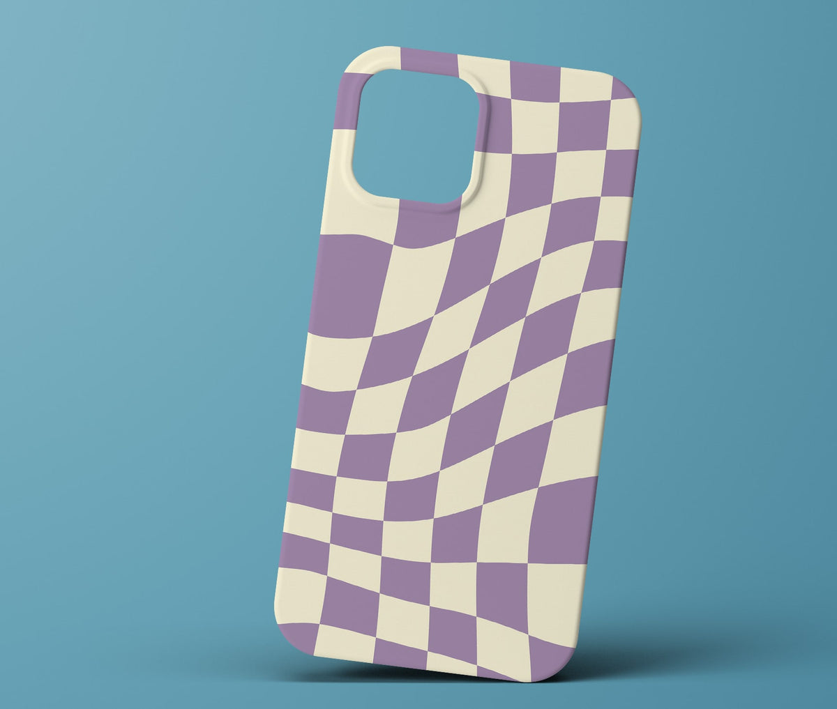 Purple checkered phonecase