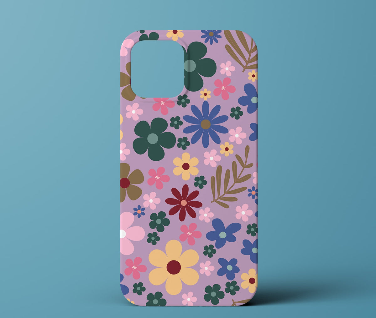 Purple floral phone case