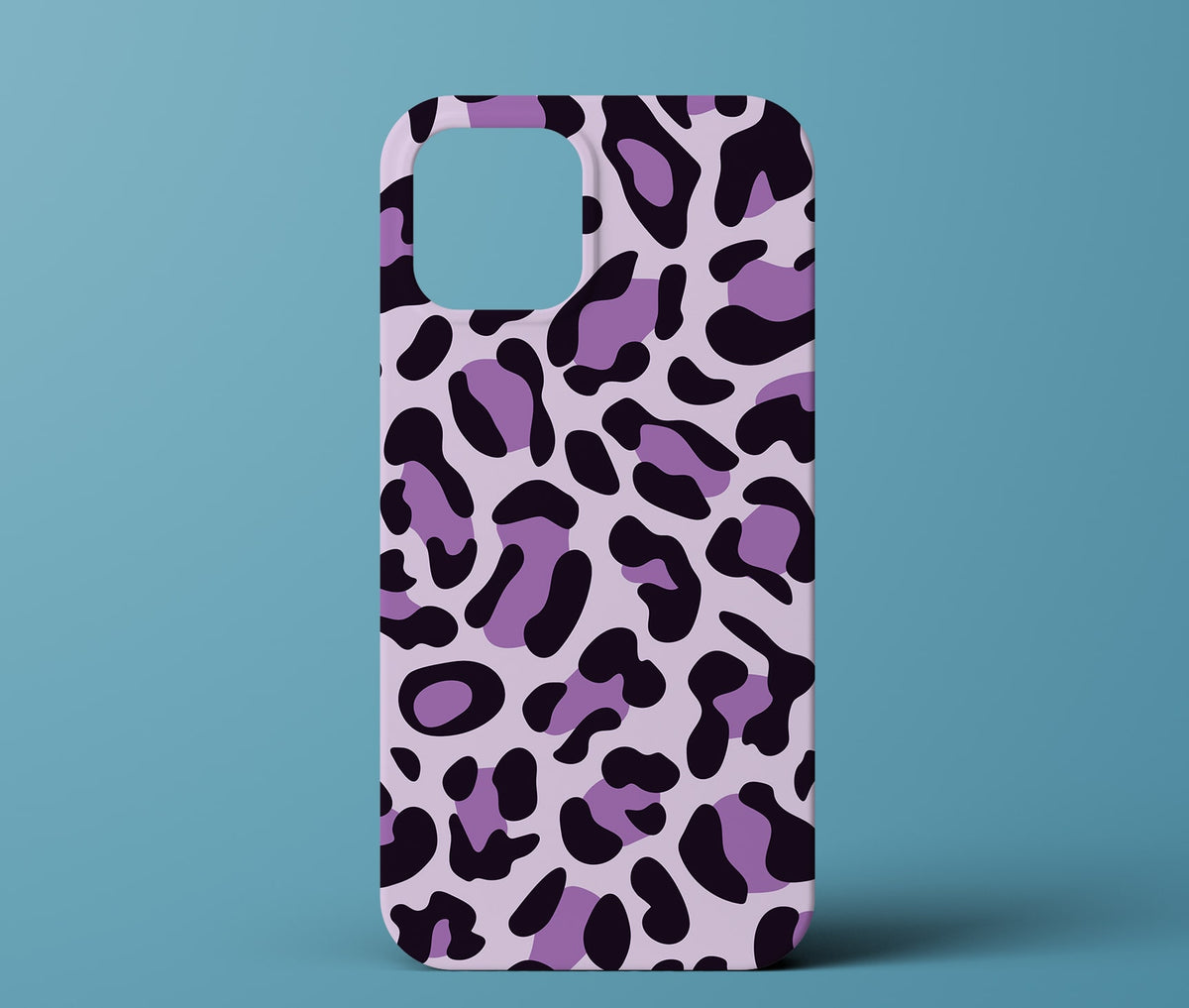 Purple leopard print phone case
