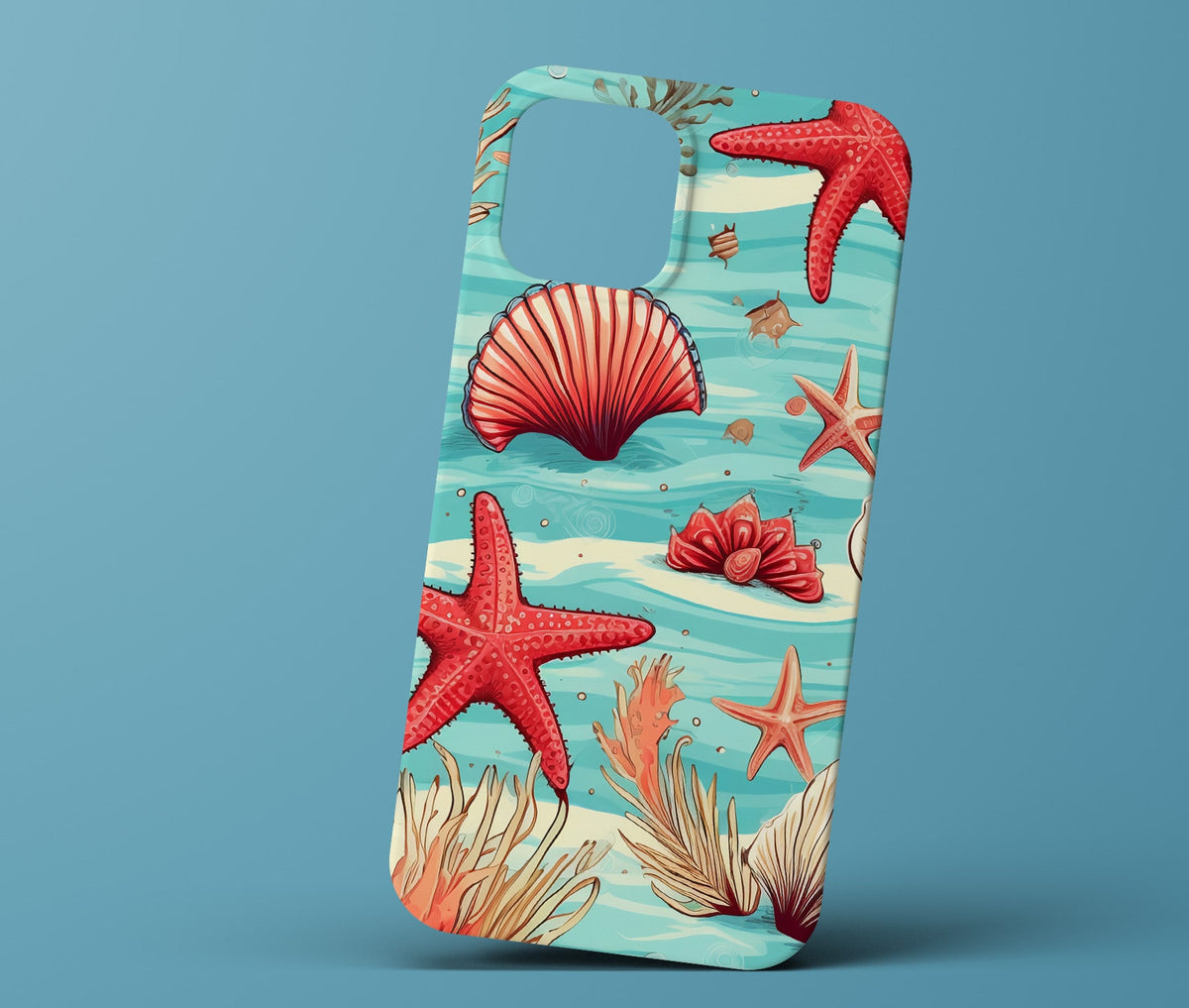 Red seashell phonecase