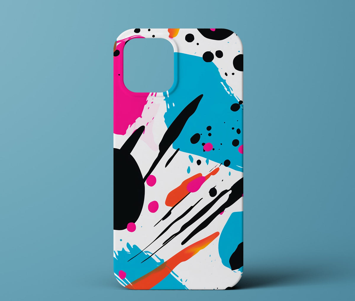 White Abstract Art Phone Case