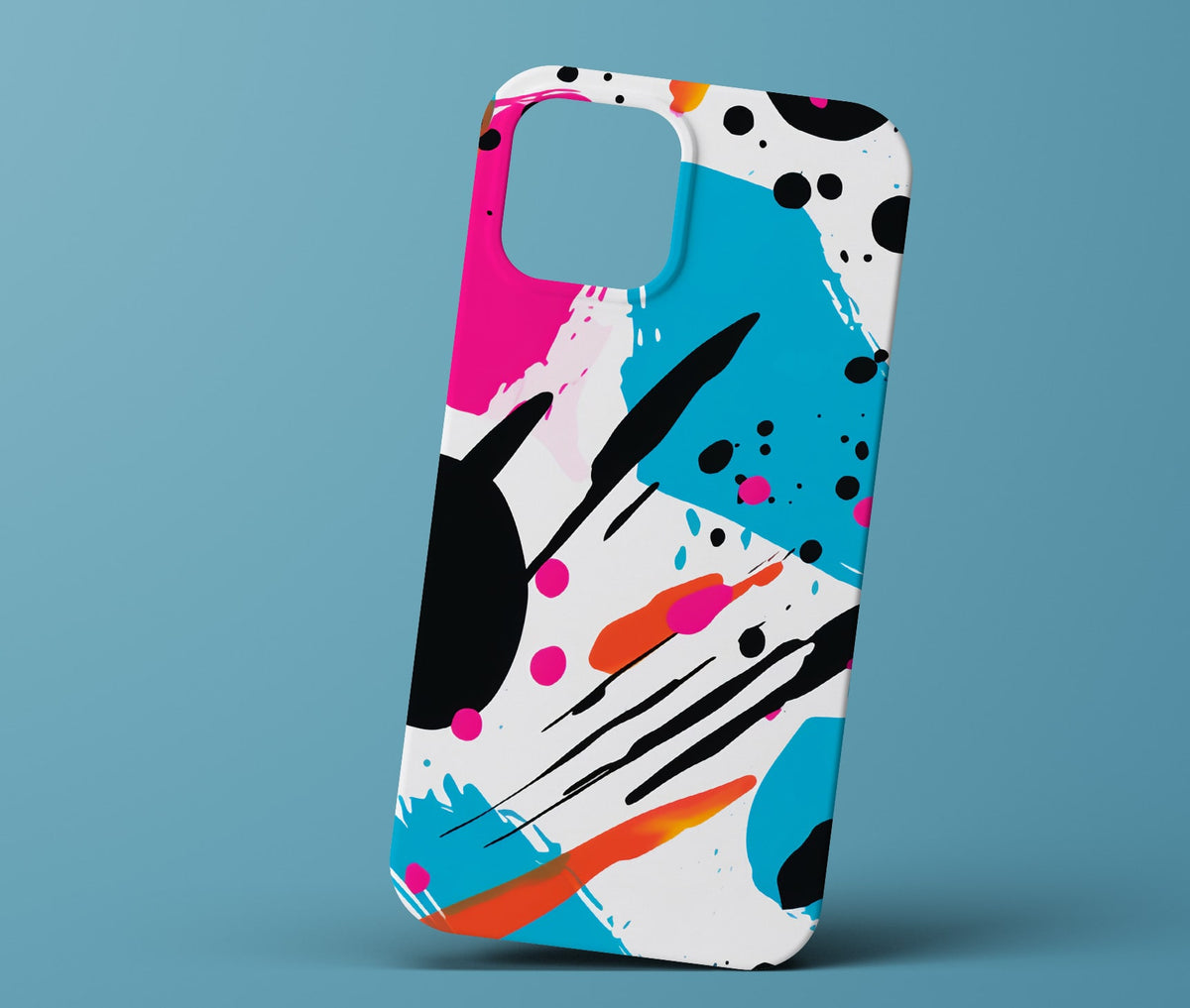 White Abstract Art Phonecase