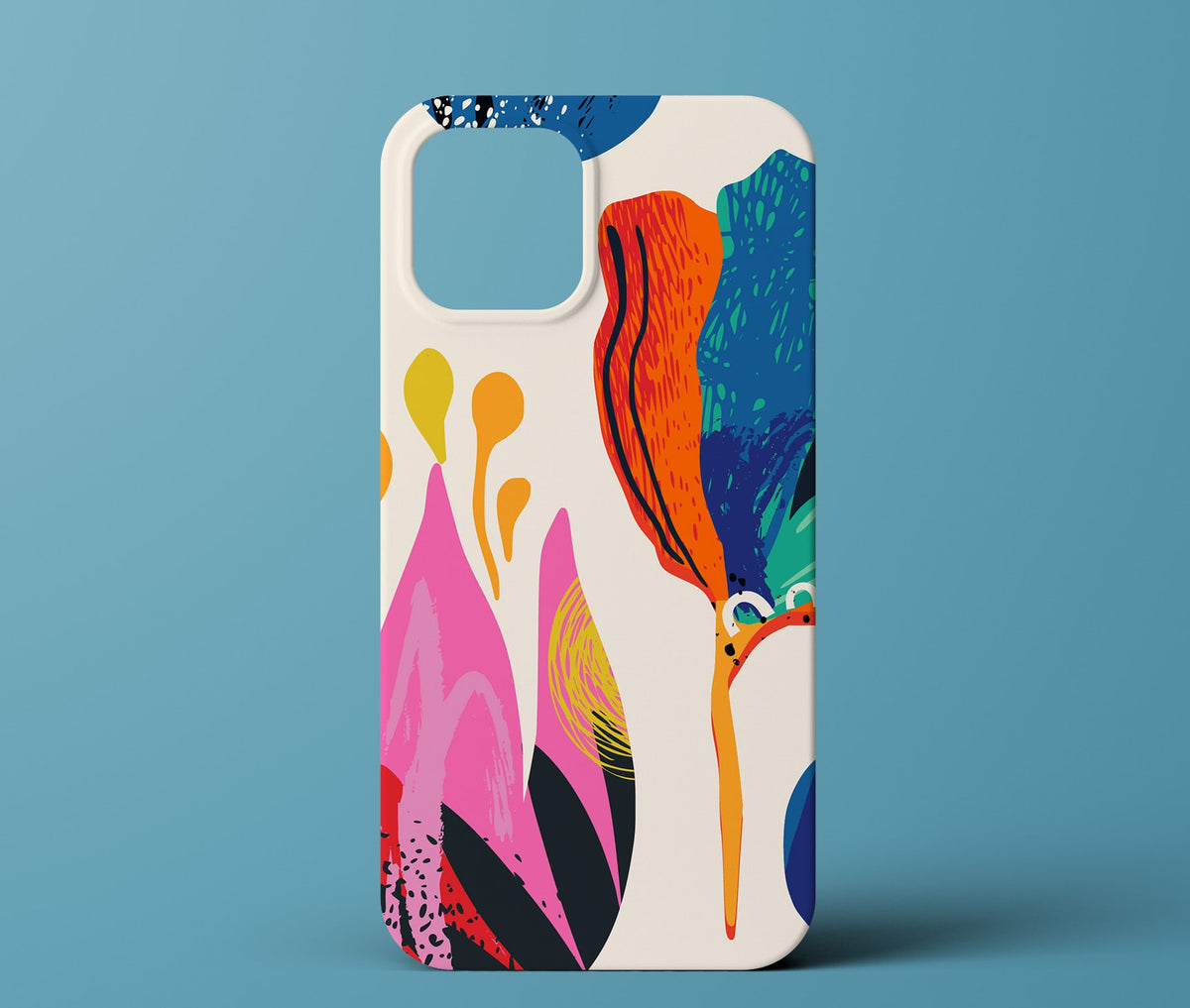 White Flower Abstract Phone Case