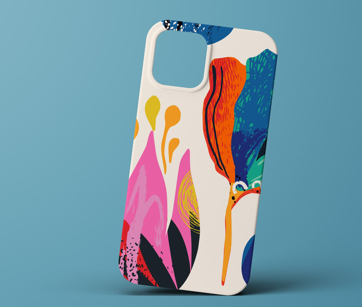 White Flower Abstract Phone Case