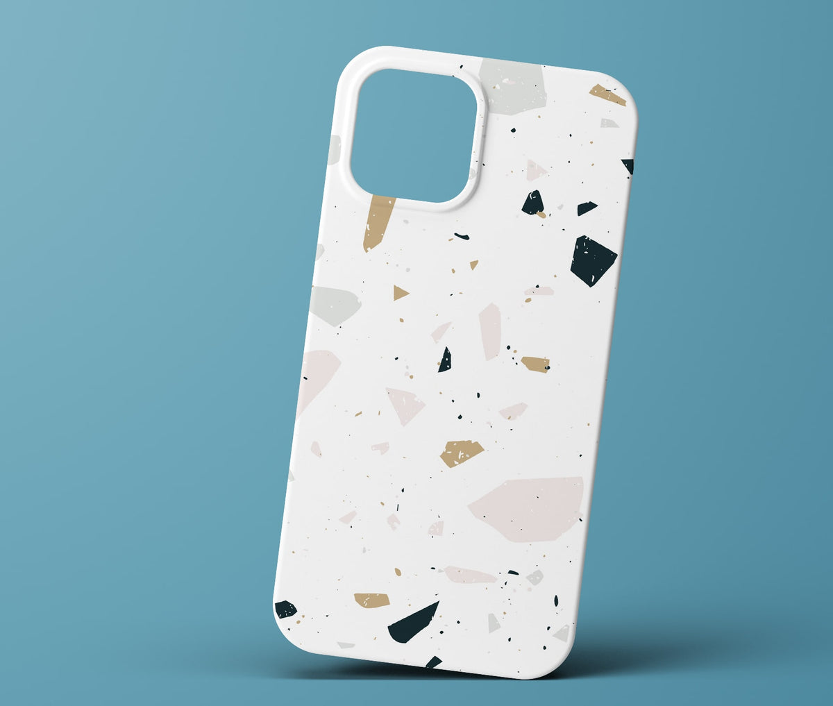 White terrazzo phonecase