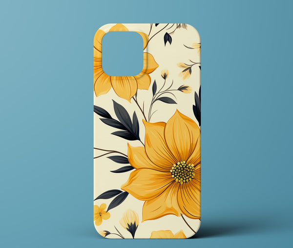 Yellow flower phone case