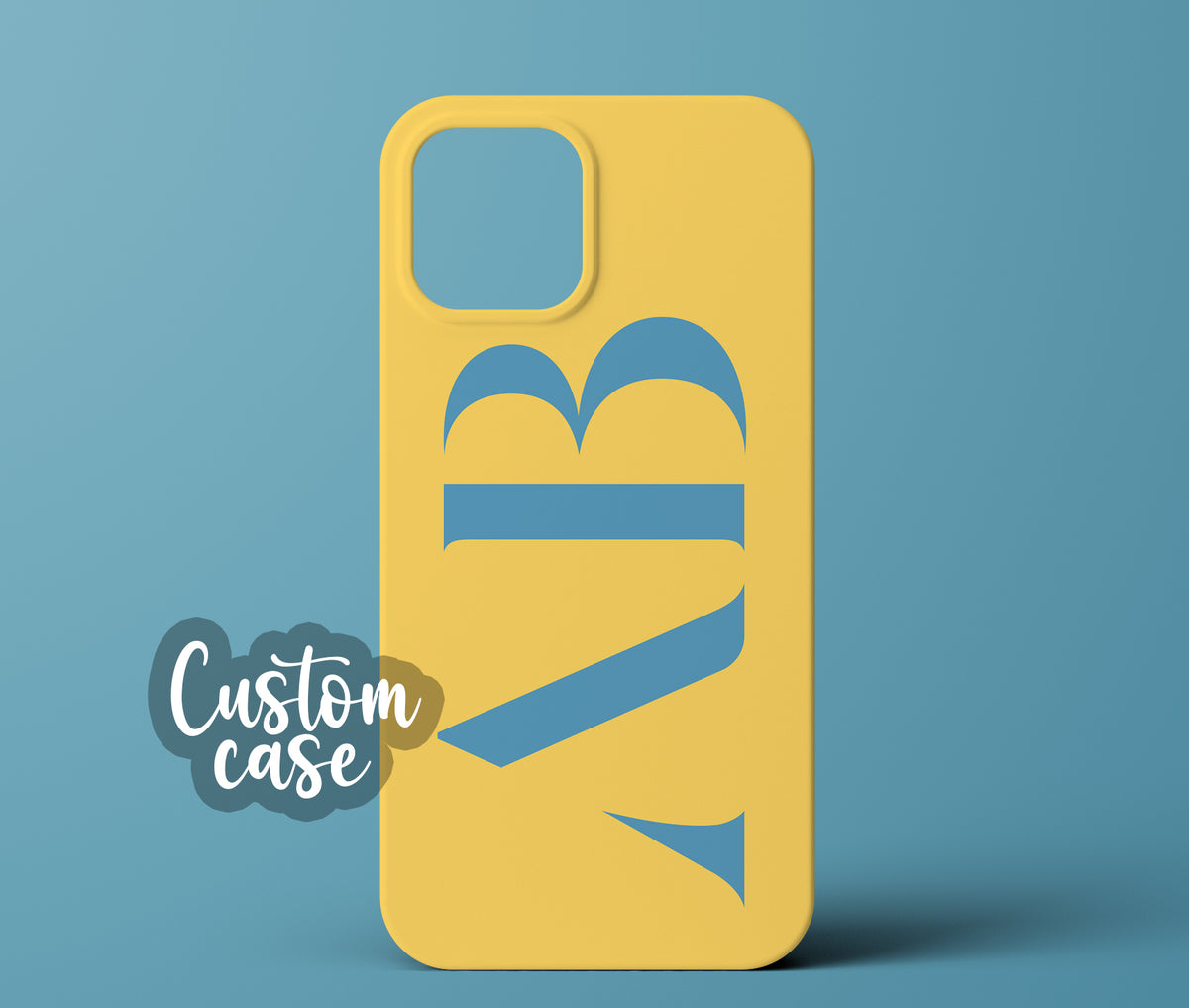 Yellow initials phone case