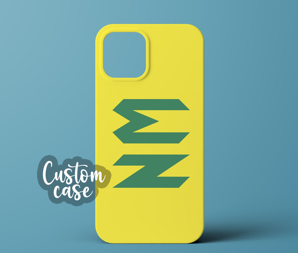 Yellow initials phone case