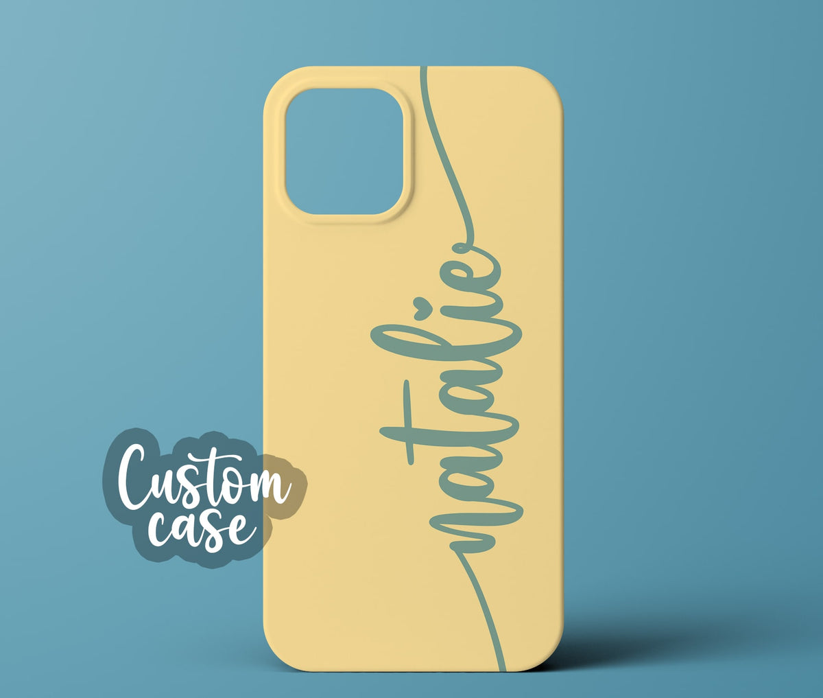 Yellow personalized phone case