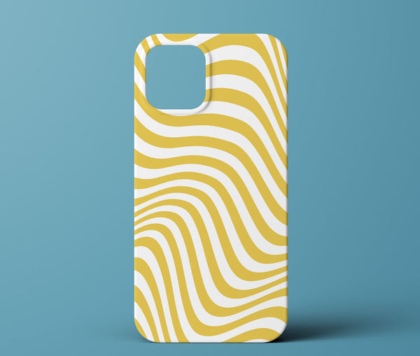 Yellow and white phone case